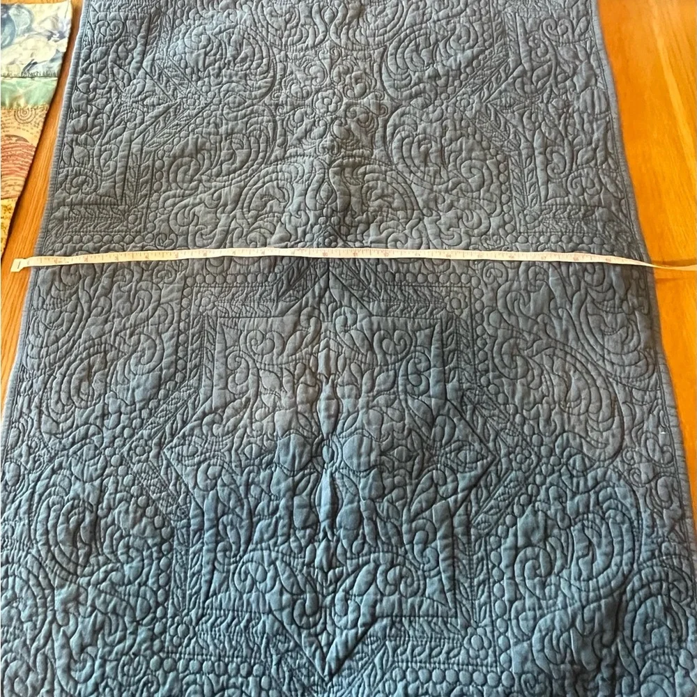 Blue Denim Quilted Pillow Duvet Set